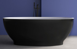 Ванна акриловая Abber AB9207MB 165*80 см (черный матовый)
