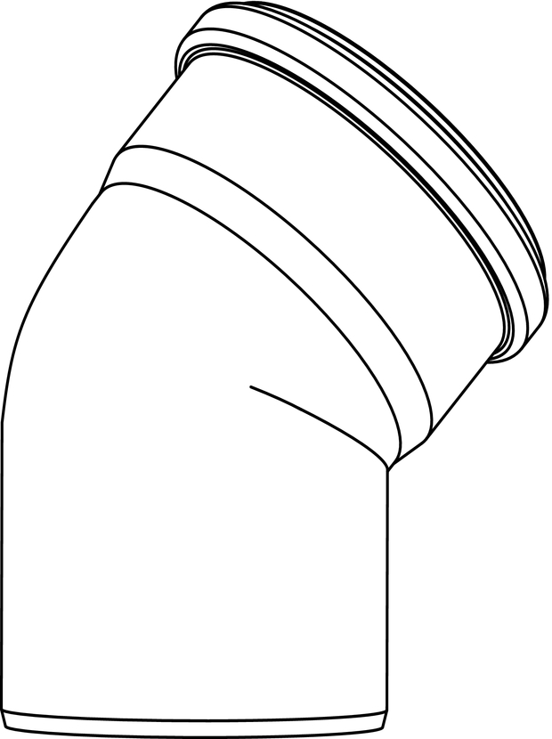 Отвод REHAU 40 15гр. RAUPIANO PLUS