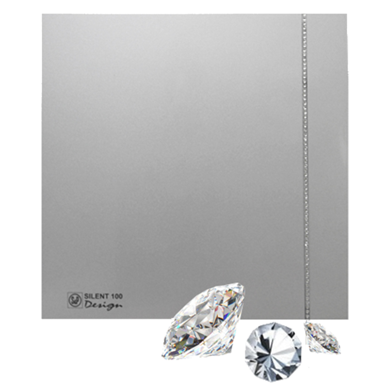 Накладной вентилятор Soler Palau SILENT-100 CZ SILVER DESIGN SWAROVSKI (серебряный)