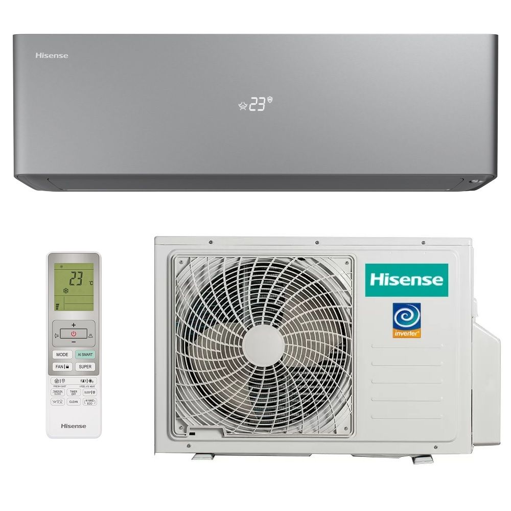 Сплит-система Hisense Vision Pro Carbon Superior DC AS-10UW4RXVQH00A(B) Inverter комплект (серый)