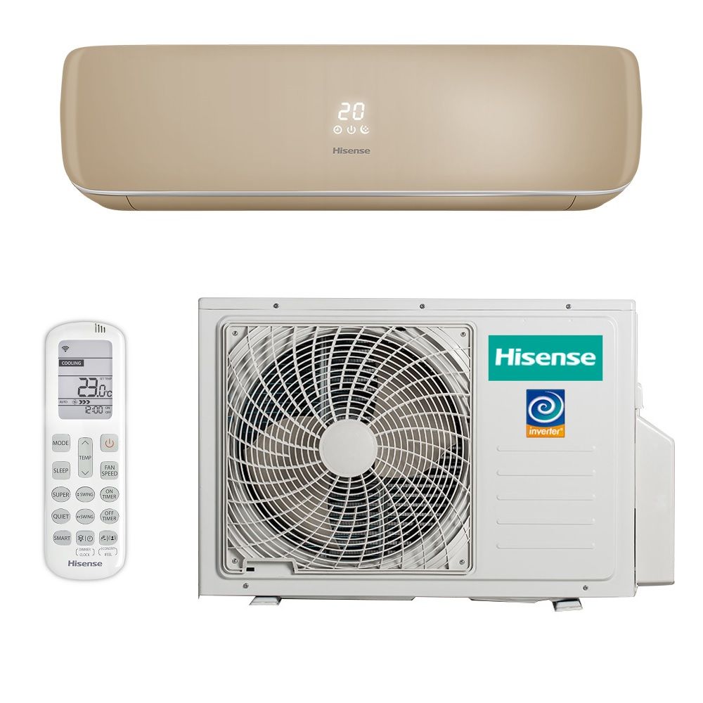 Сплит-система Hisense Champagne Crystal Super DC AS-10UW4RVETG01(C) Inverter комплект (бежевый)