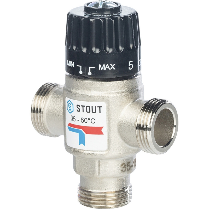 Клапан термостатический STOUT ГВС  3/4