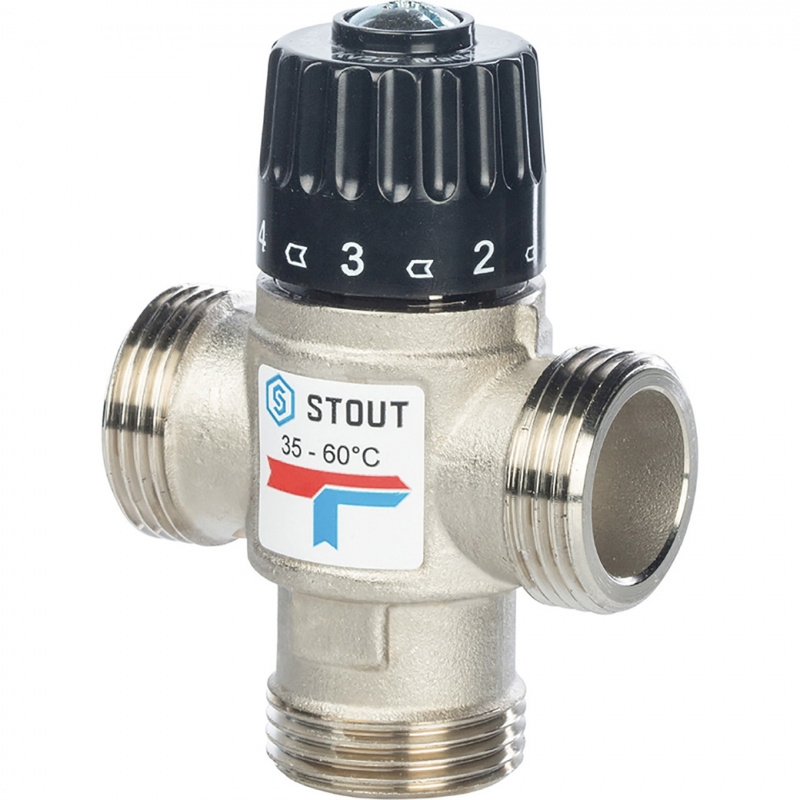 Клапан термостатический STOUT ГВС 1