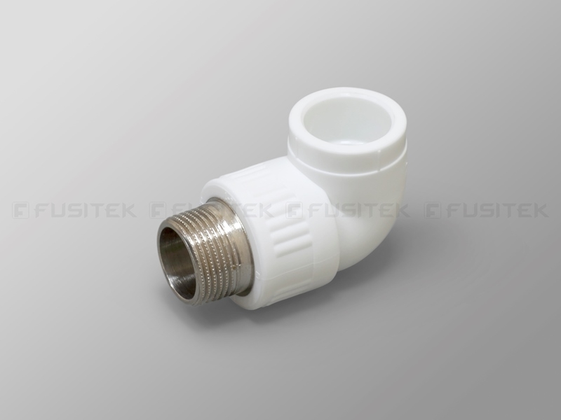 FUSITEK  Угол 90° комб. с нар. р. PPR белый - 20 x 3/4