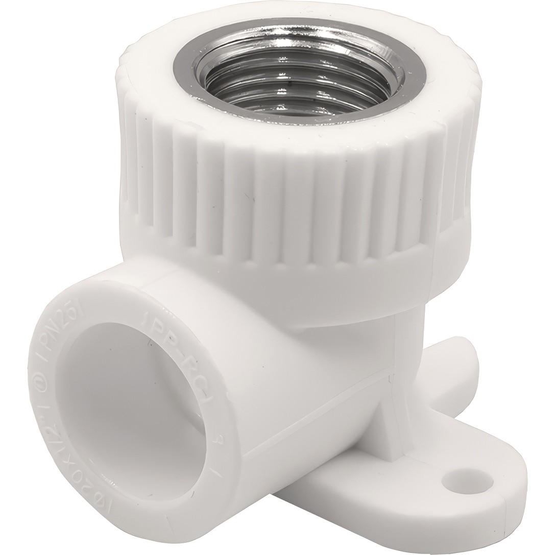Угольник THERMOLIGHT комбинированный PP-R ВР с креплением 20х1/2
