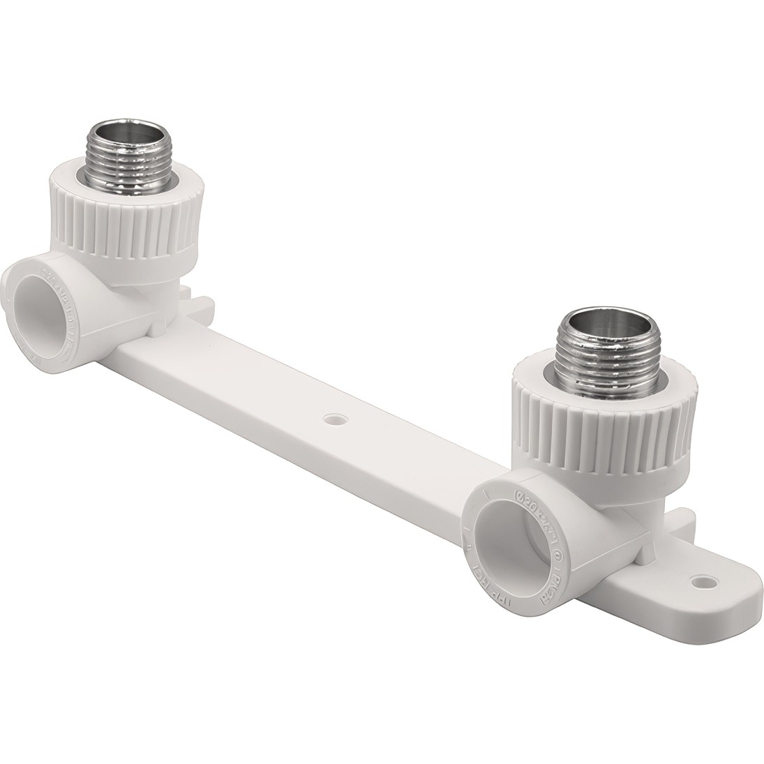 Угольник THERMOLIGHT комбинированный PP-R НР с креплением двойной 20х1/2