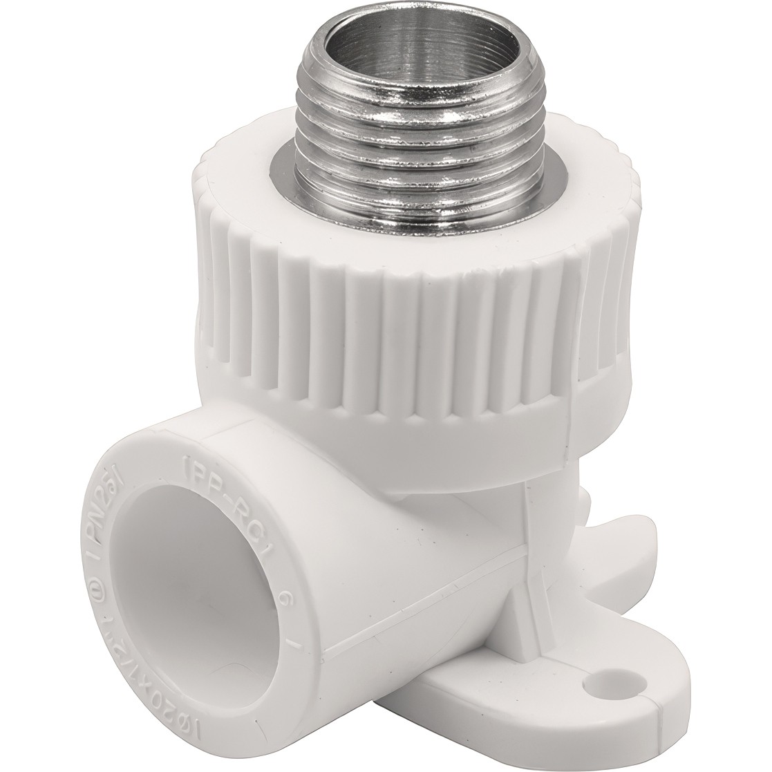 Угольник THERMOLIGHT комбинированный PP-R НР с креплением 20х1/2