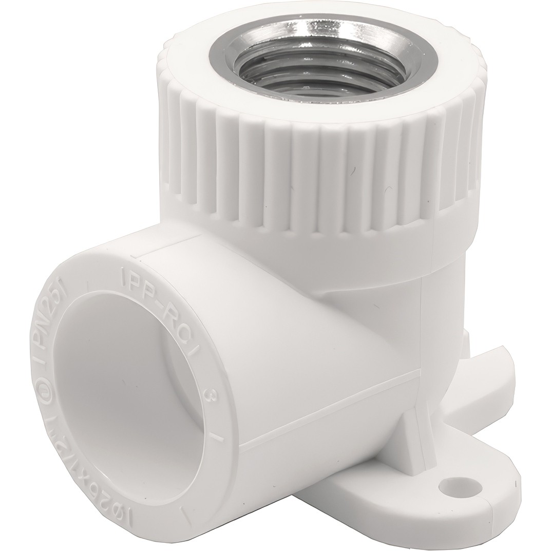 Угольник THERMOLIGHT комбинированный PP-R ВР с креплением 25х1/2