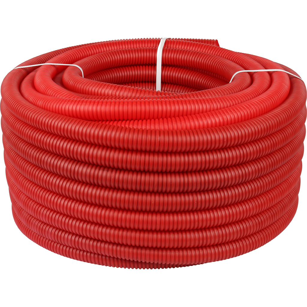 Труба гофрированная Royal Thermo 40 мм (для труб ф32 Pex  ф25 МП), красная