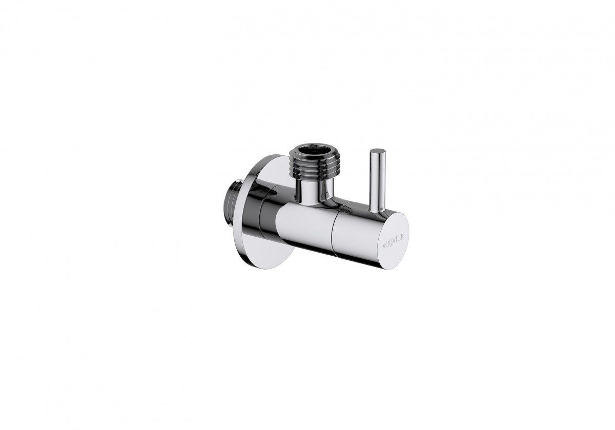 Кран запорный угловой Aquatek AQ2452CR (хром)