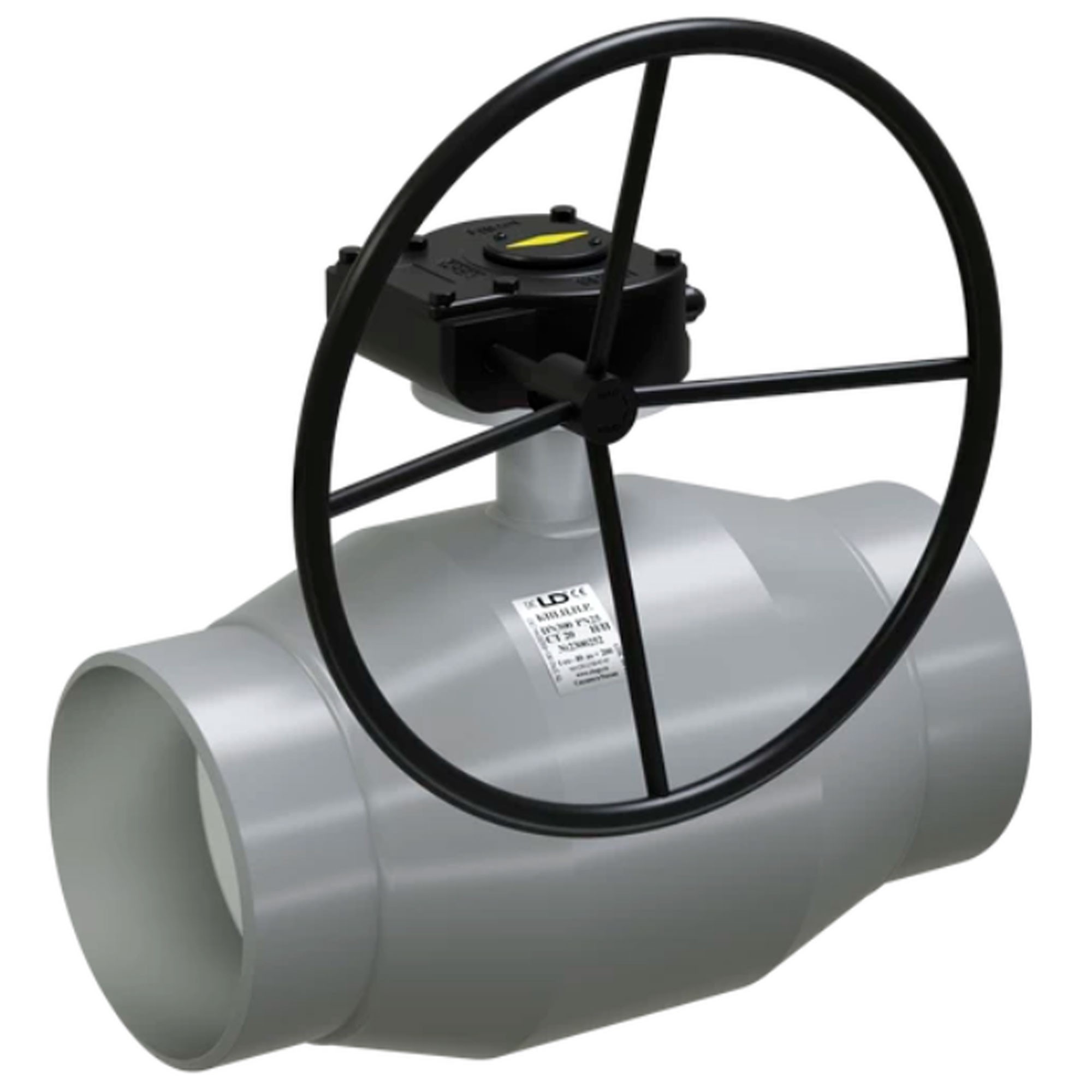 Кран шаровой стальной приварной LD Ду150 Ру25 полнопроходной, с редуктором