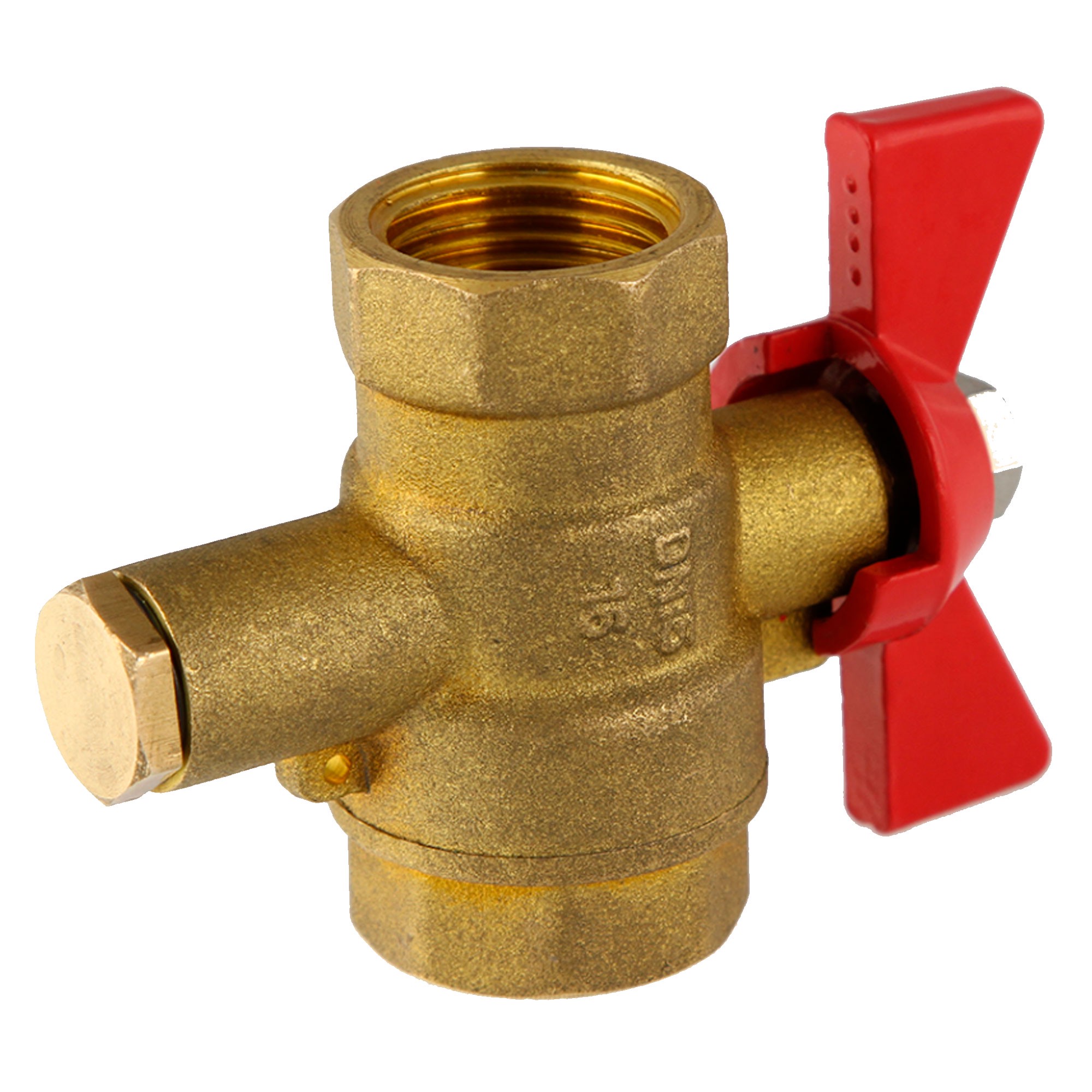 Кран шаровой РИДАН Ду15 для монтажа датчика температуры теплосчетчика