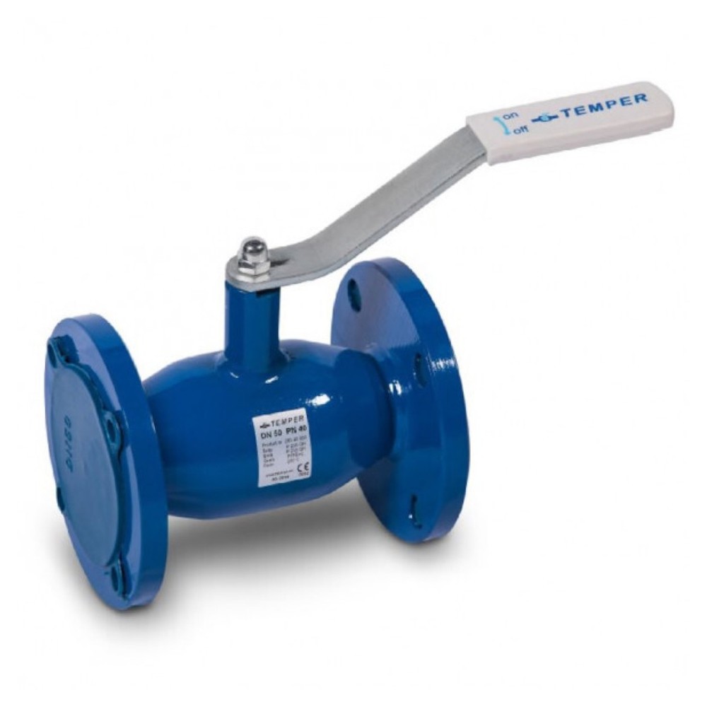 Кран шаровый TEMPER DN32 PN40 с/проходной фланцевый под задвижку, 28620032