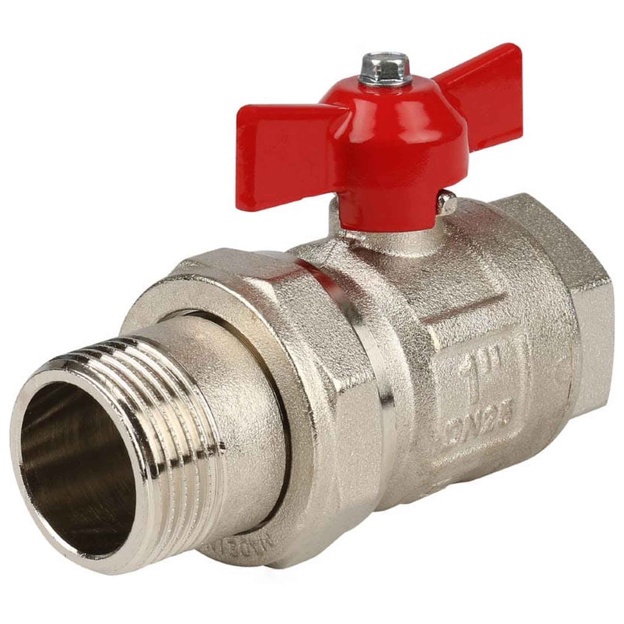 Кран ITAP шаровой с накидной гайкой полнопроходной (бабочка), 1