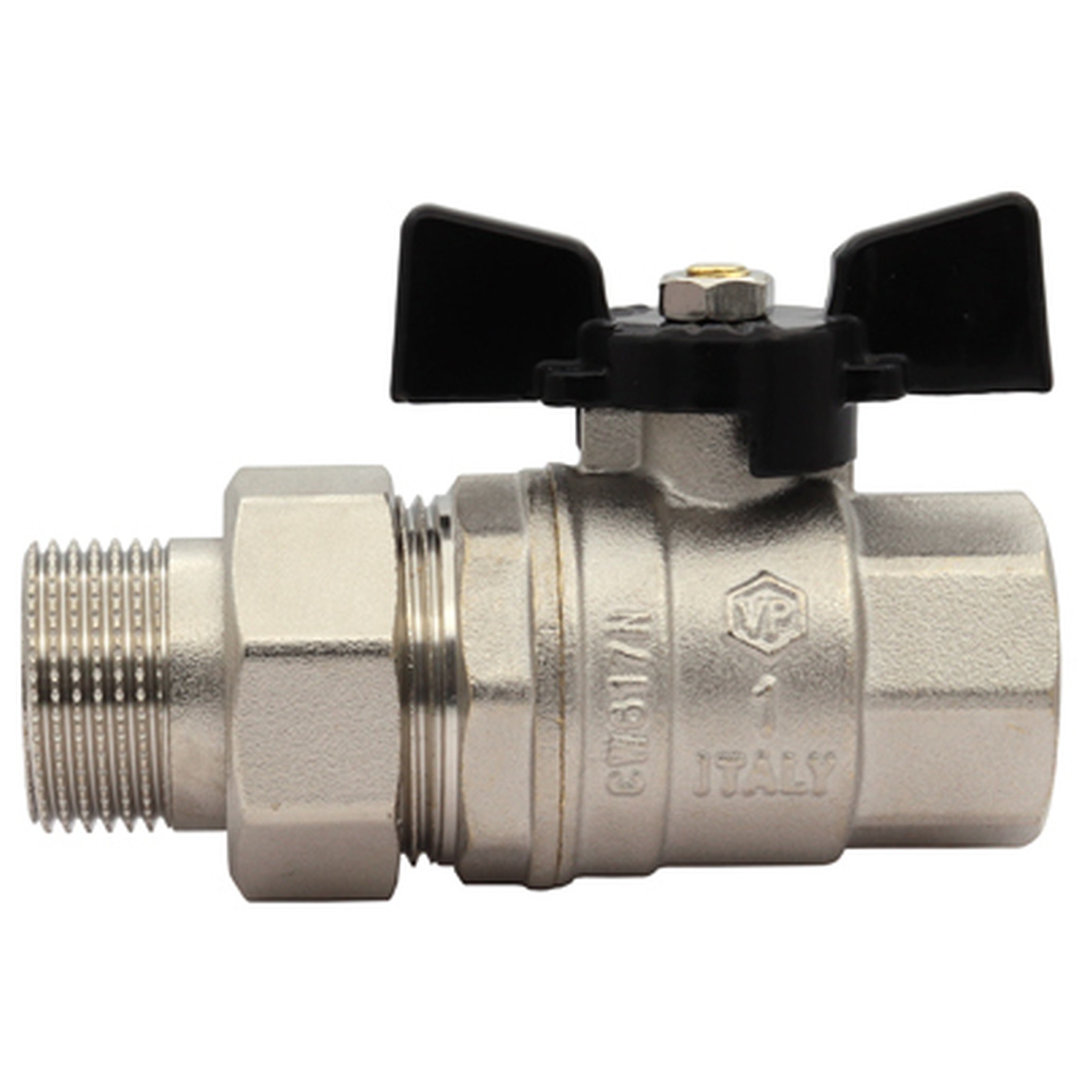 Кран VIEIR шаровый прямой с разьемным соединением (американка) 1