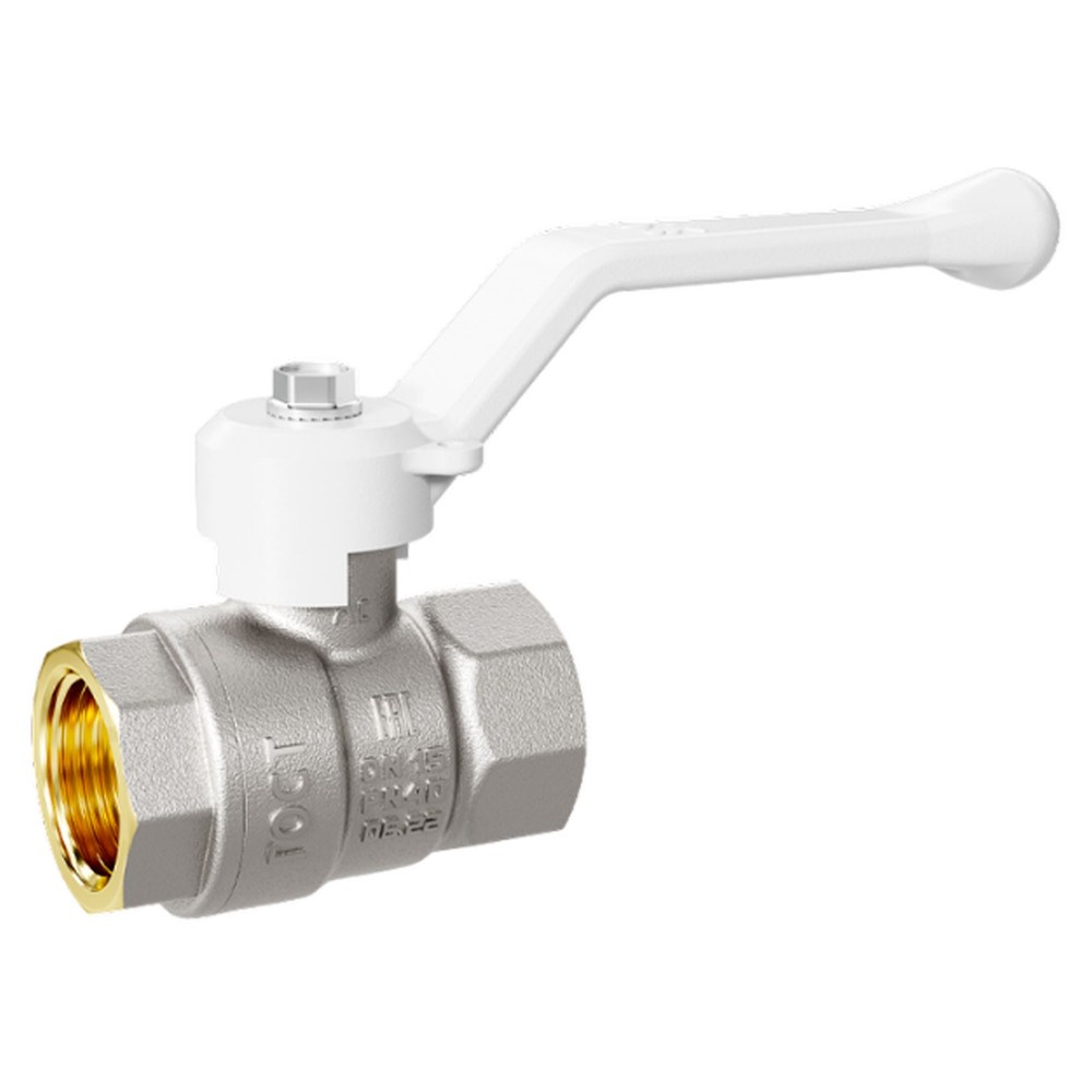 Кран шаровой латунный LD Pride 47.40.В-В.Р Ду 40 Ру25 white (рычаг с бир.)