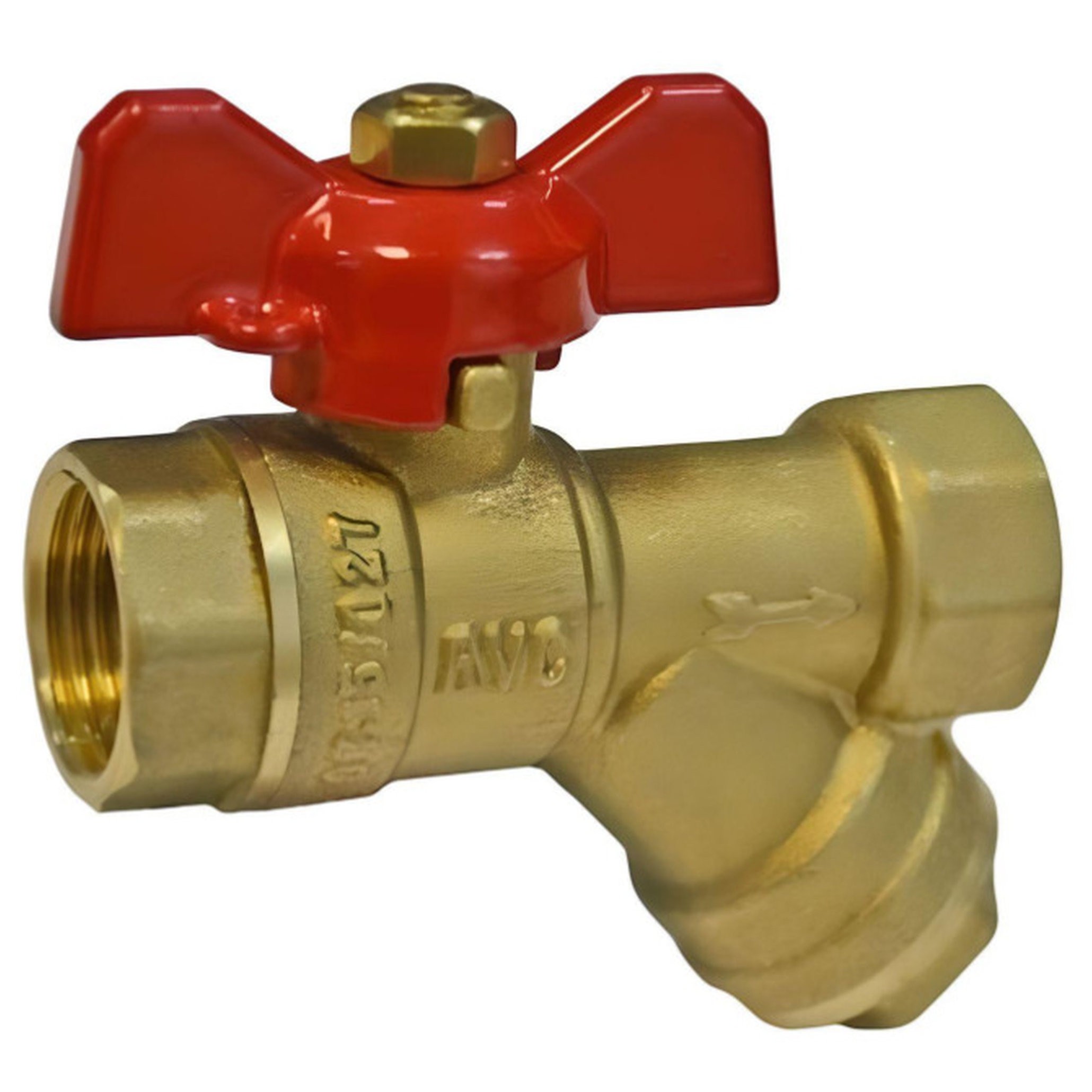 Кран VIEIR шаровой с фильтром ручка бабочка 1/2