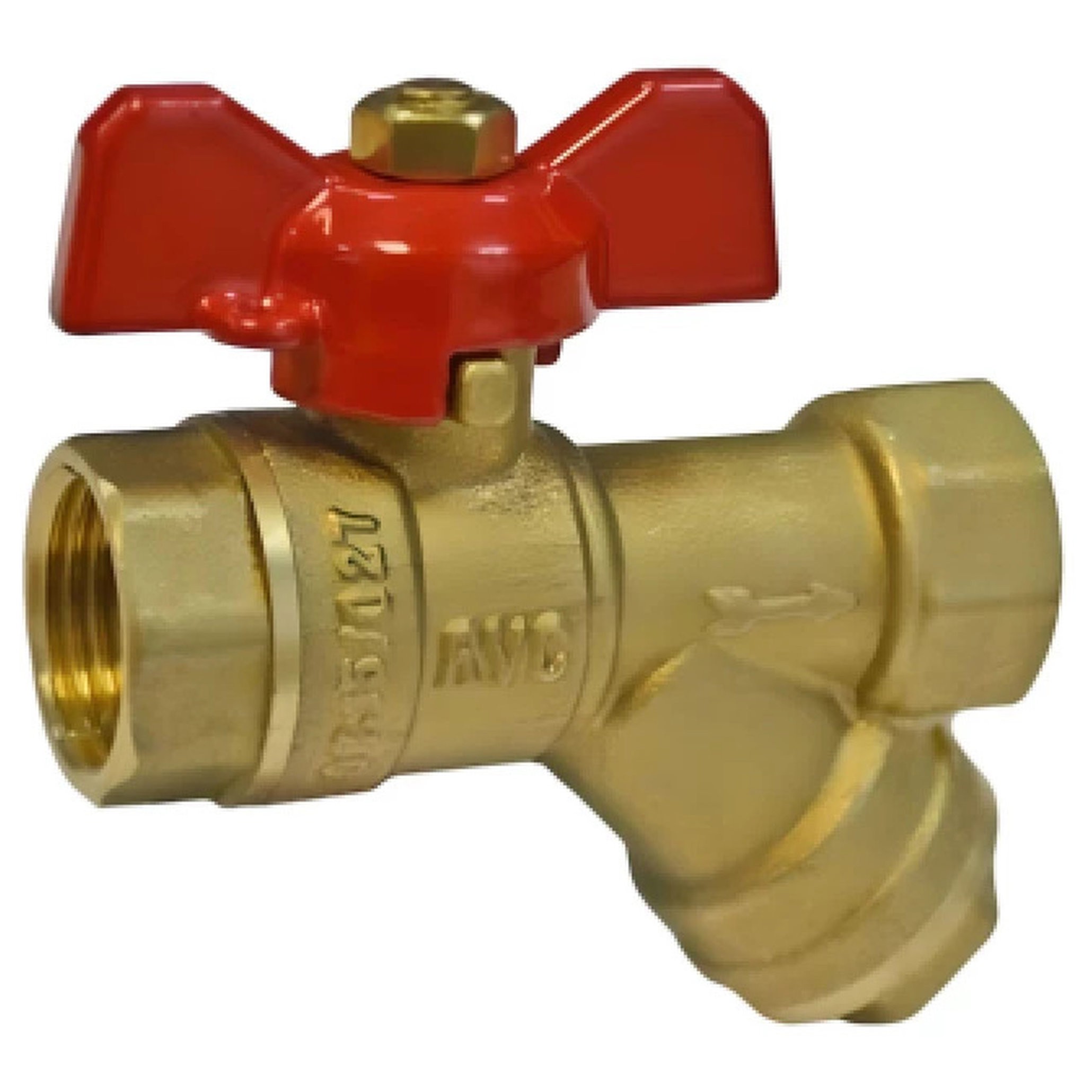 Кран VIEIR шаровой с фильтром ручка бабочка 3/4