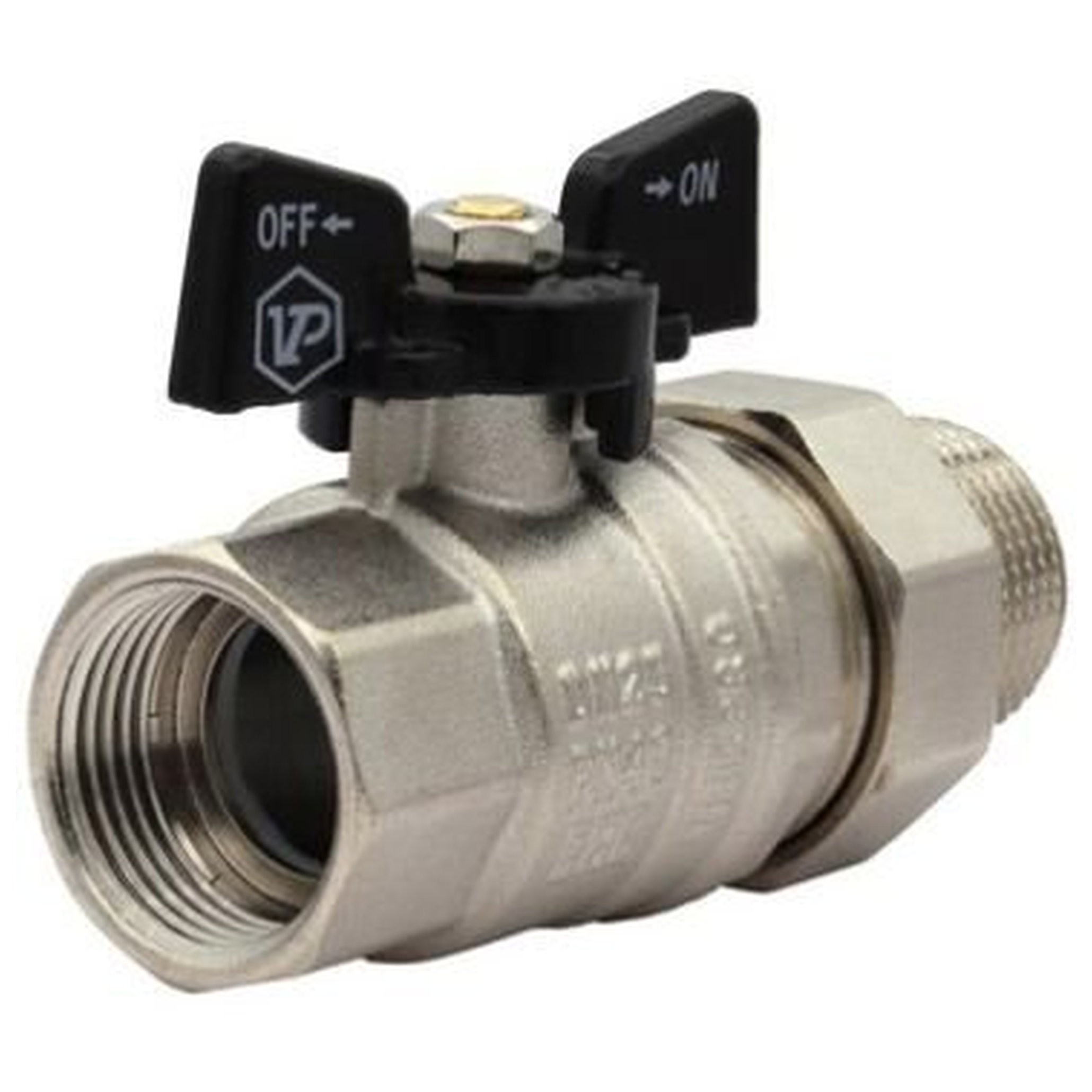 Кран VIEIR шаровый прямой с разьемн. соедин. (американка) 1/2