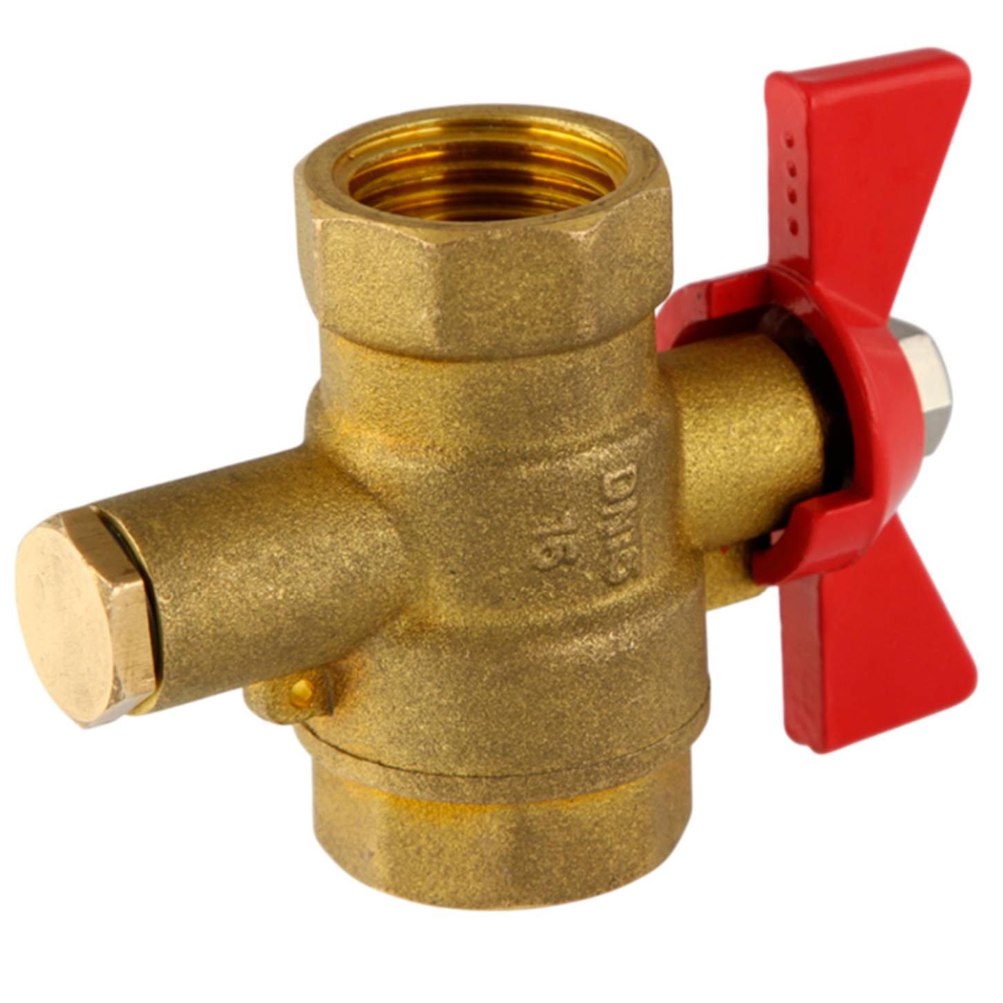 Кран шаровой РИДАН для монтажа датчика температуры теплосчетчика Ду25 мм