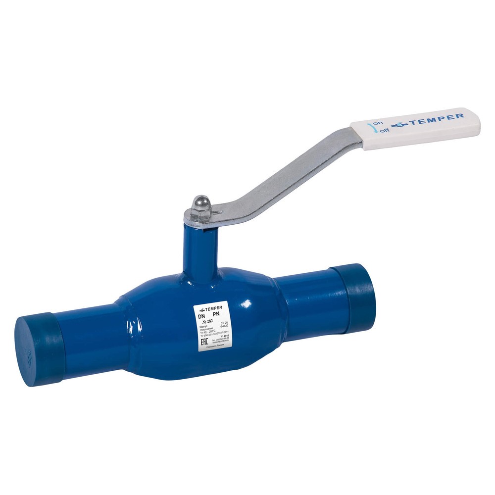 Кран шаровый TEMPER DN15 PN40 с/проходной приварной, 28220015