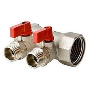 Коллектор VALTEC с отсекающими кранами 3/4 х 2 вых. 1/2 нар.