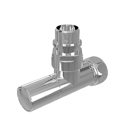 Вентиль угловой Royal Thermo с колпачком, гайкой и наружной резьбой 3/4