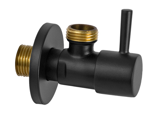 вентиль угл ¼обор Minimal 1/2-1/2 RR 128L1212NO черный