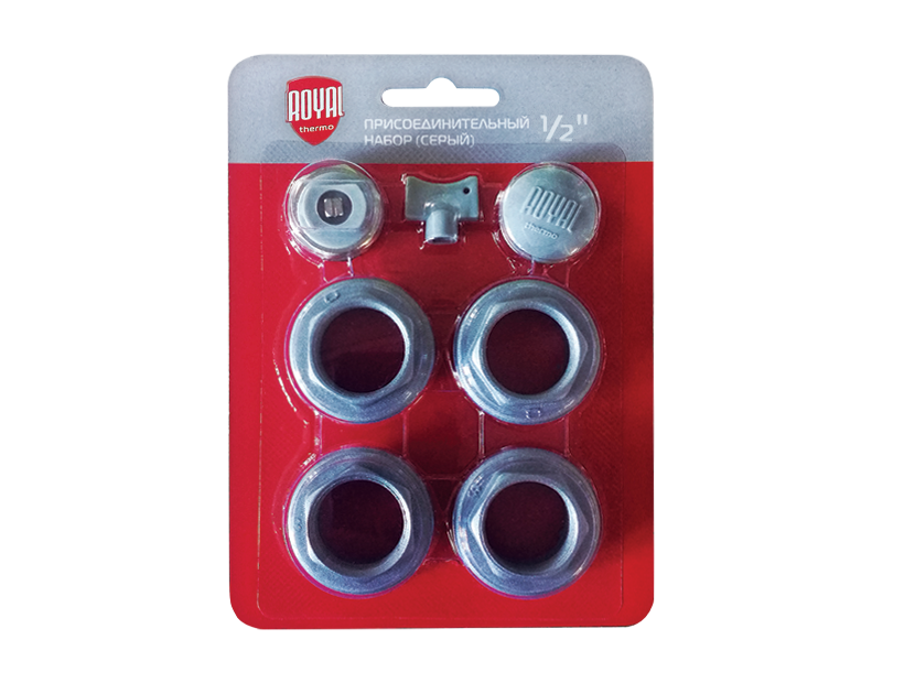 Набор присоединительный Royal Thermo 1/2'' silver