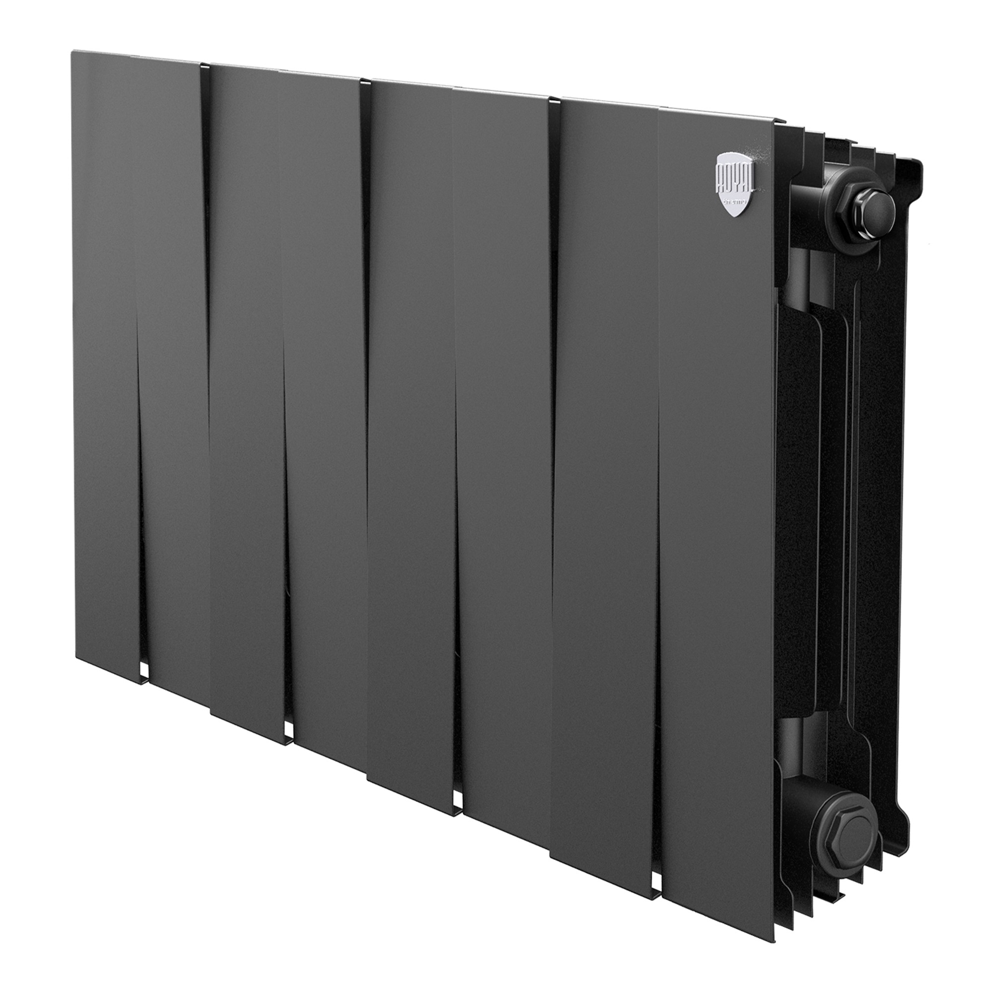Радиатор биметаллический Royal Thermo PianoForte 300 Чёрный - 8 секц.