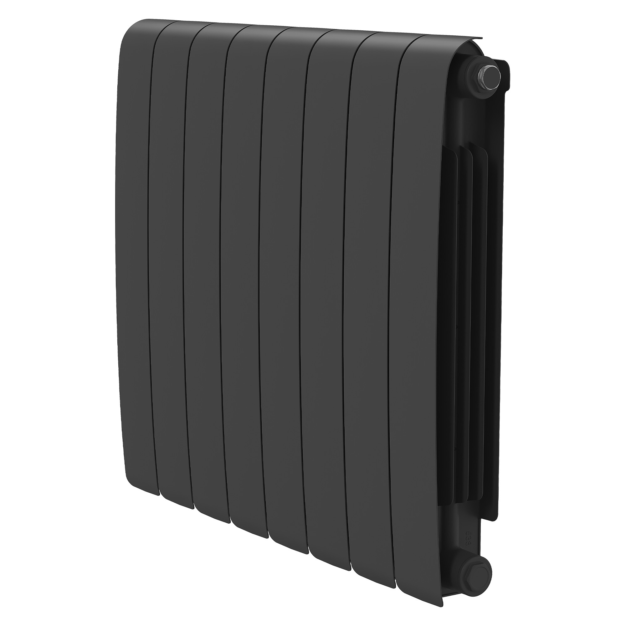 Радиатор биметаллический Royal Thermo Eclipse 500 Чёрный - 8 секц.