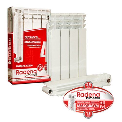 Биметаллический радиатор RADENA  350/85 10 секций