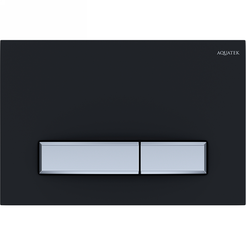Кнопка смыва Aquatek Slim KDI-0000031 (хром/чёрный матовый)