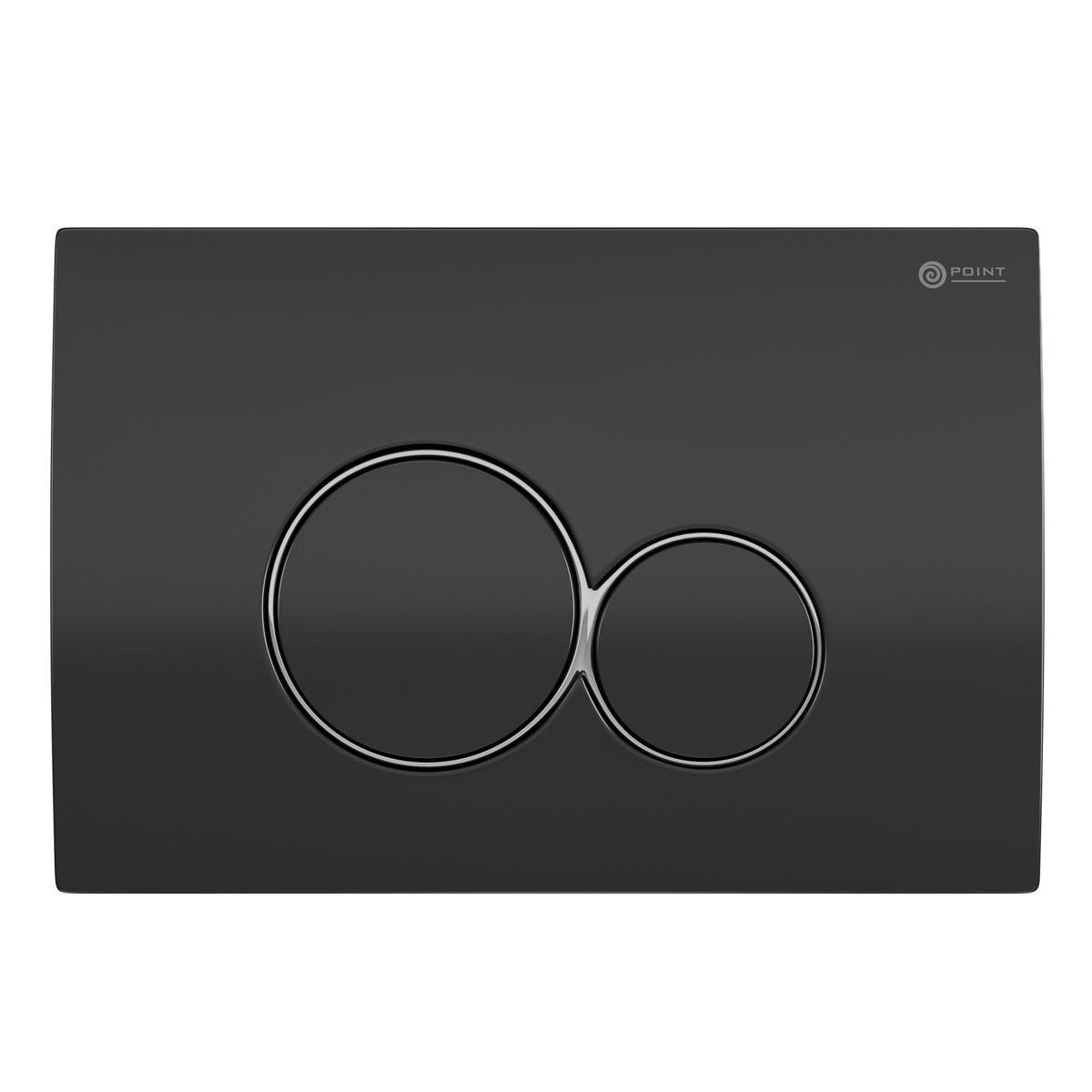 Кнопка смыва Point Виктория PN44061BC (черный/хром)