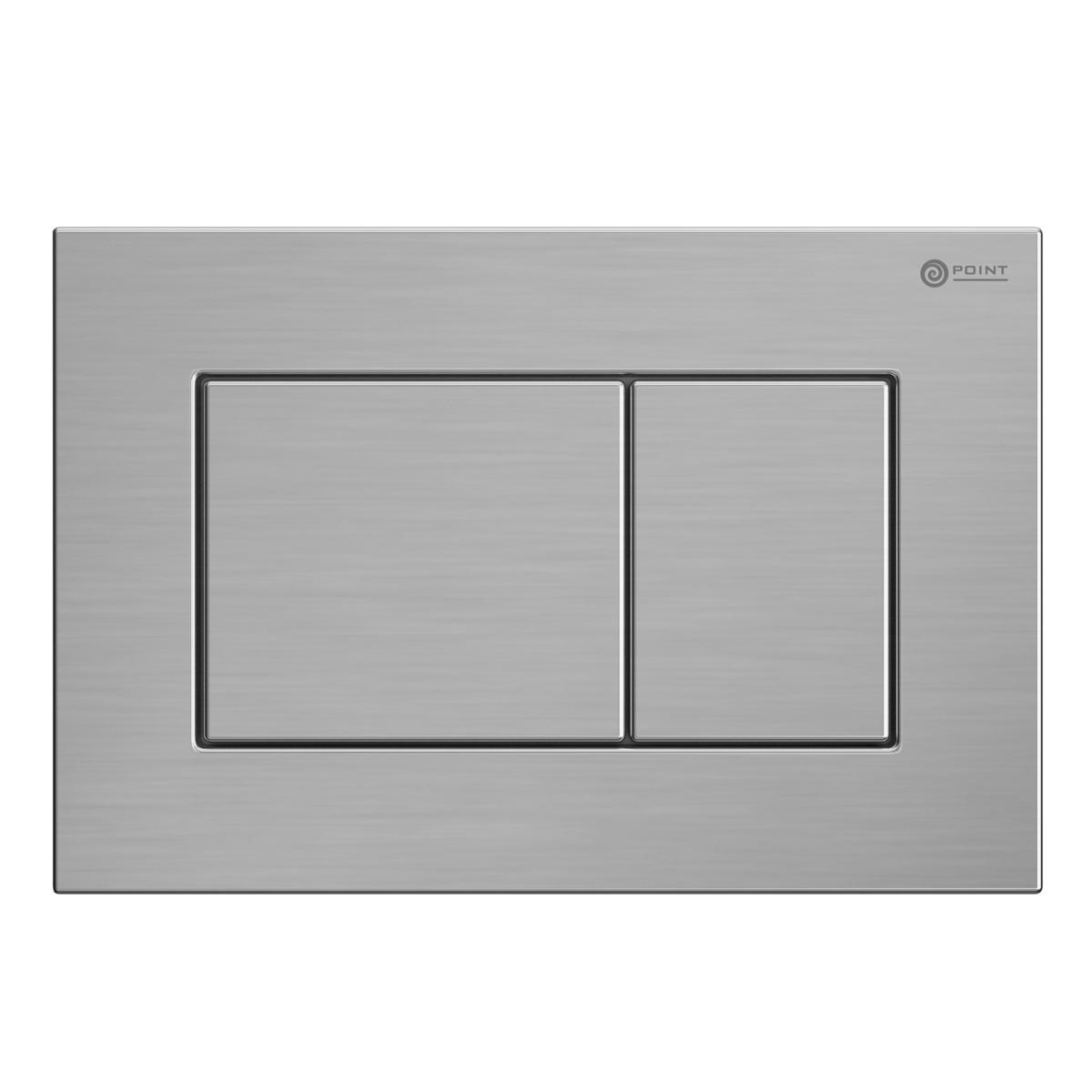 Кнопка смыва Point Ника PN44081SB (брашированная сталь)