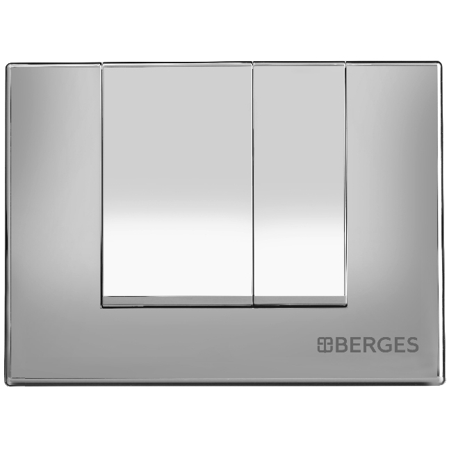 Кнопка смыва Berges Novum S2 040042 (хром матовый)