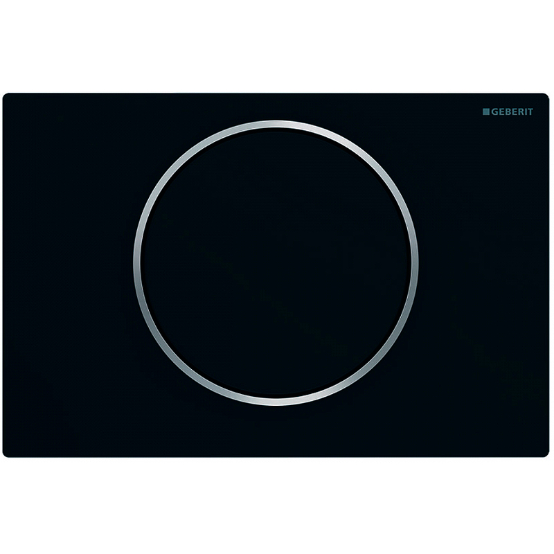 Кнопка смыва Geberit Sigma 10 115.758.14.5​​​​​​​ (чёрный матовый/хром)