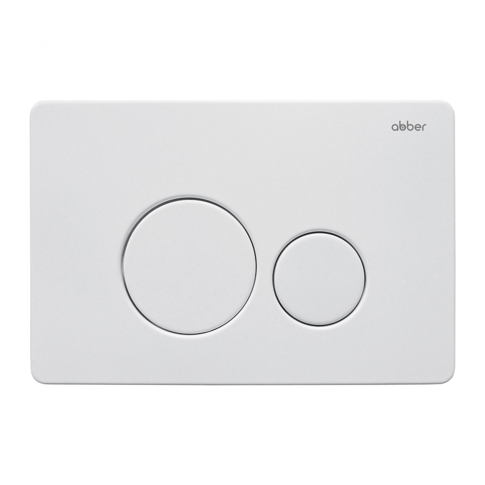 Кнопка смыва Abber AC0121MW (белый матовый)
