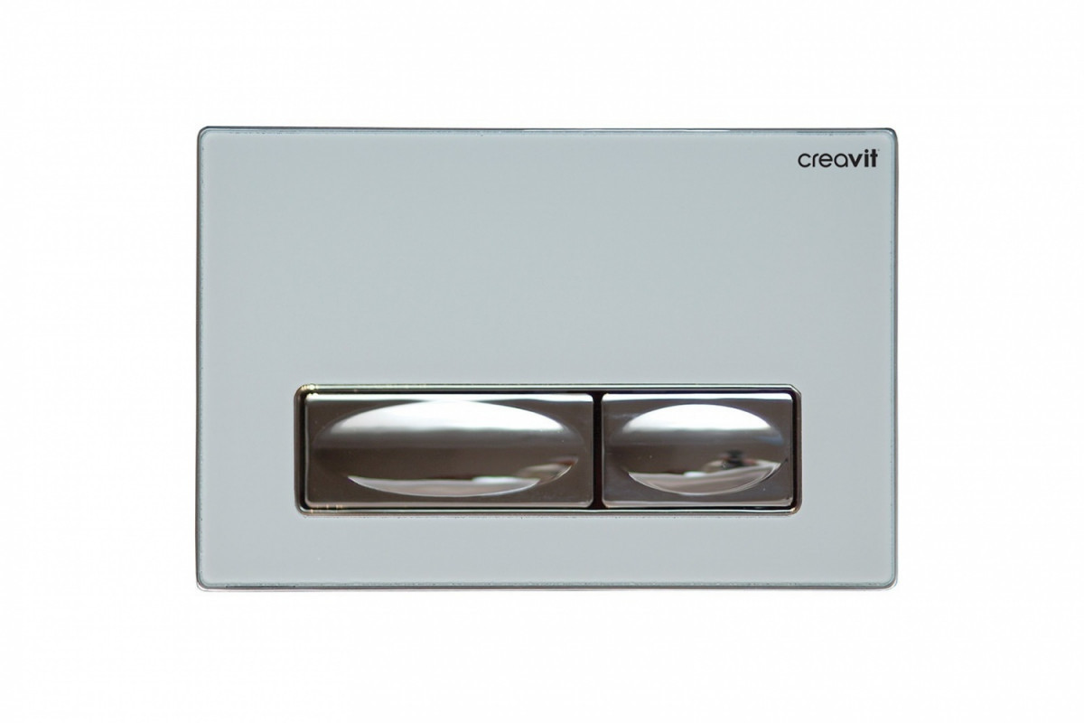 Кнопка смыва Creavit Design GP4001.00 (белый/нержавеющая сталь)