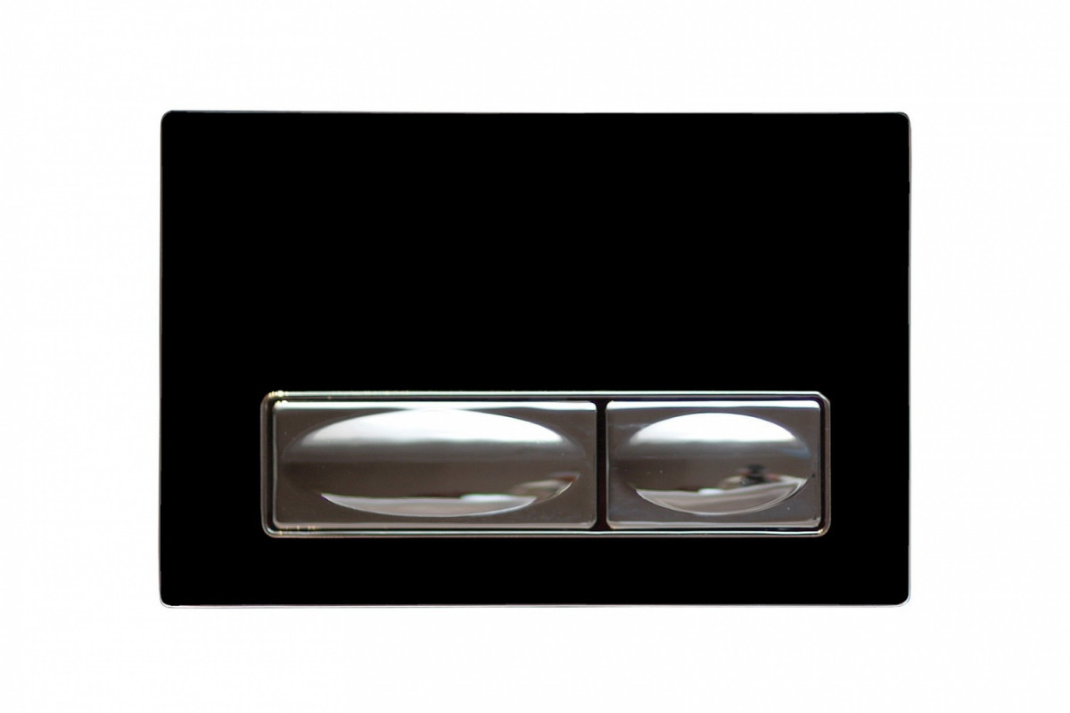 Кнопка смыва Creavit Design GP4002.00 (чёрный/нержавеющая сталь)