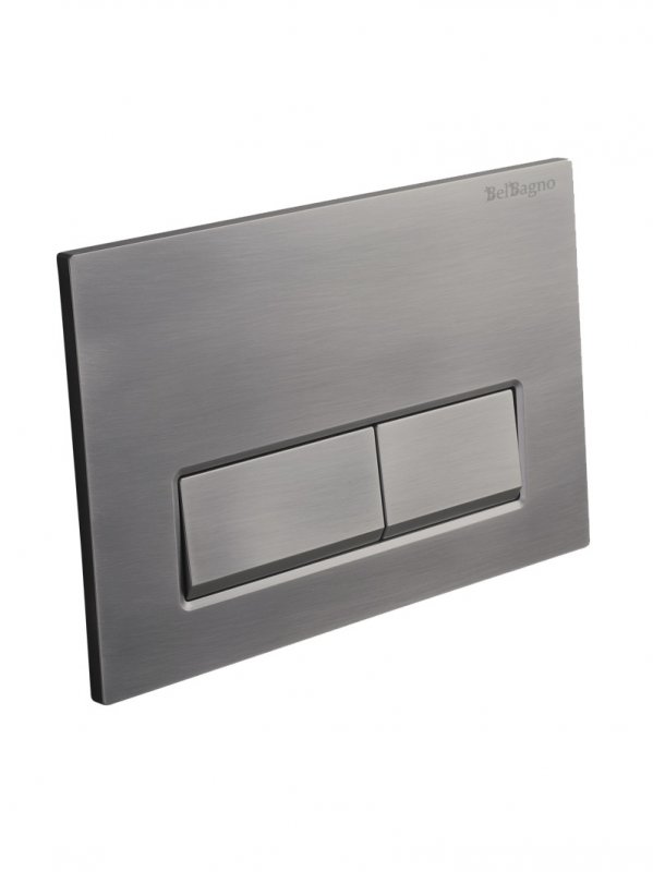 Кнопка смыва BelBagno BB-15R-GM (оружейная сталь)