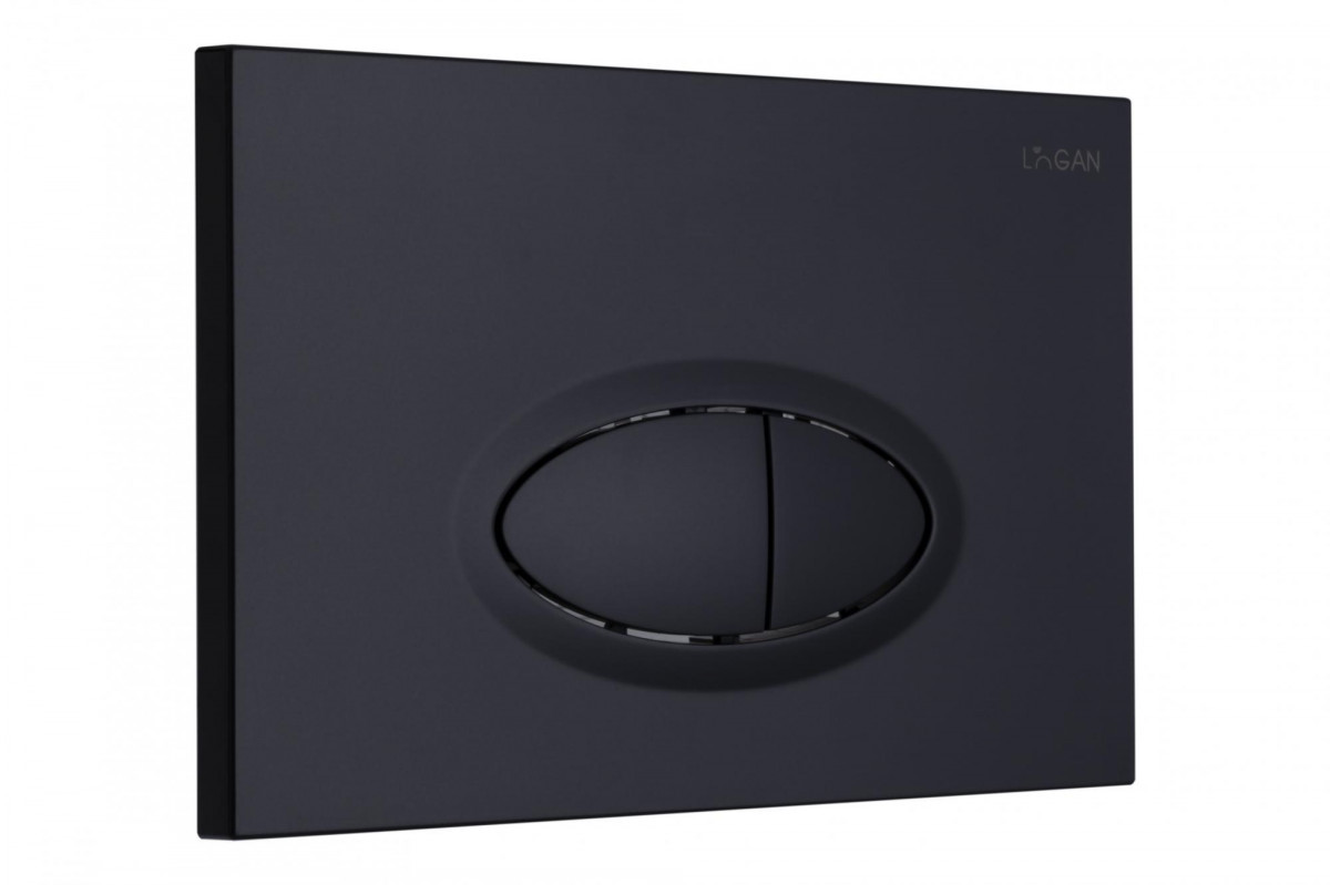 Кнопка смыва Logan Oval Black Mattе 297676 (черный матовый)