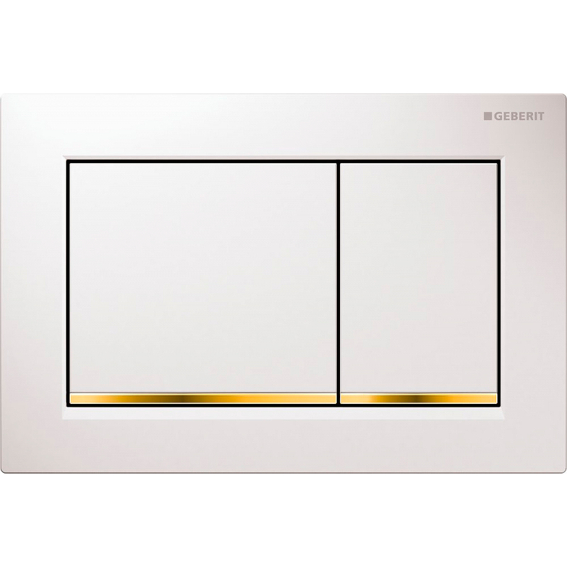 Кнопка смыва Geberit Omega 30 115.080.KK.1 (белый/золото)