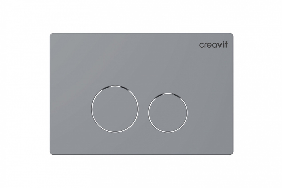 Кнопка смыва Creavit Terra GP9002.00 (серый матовый)