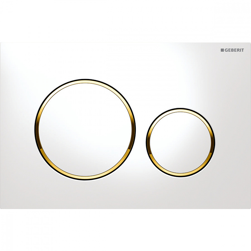 Кнопка смыва Geberit Sigma 20 115.882.KK.1​​​​​​​ (белый/золото)