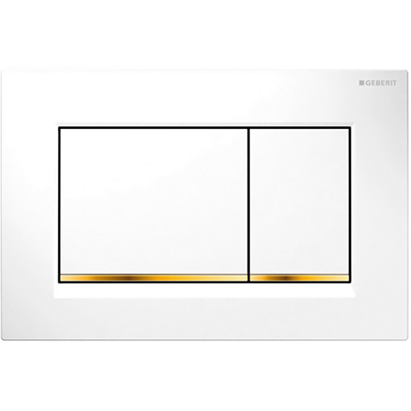 Кнопка смыва Geberit Sigma 30 115.883.KK.1 (белый/золото)