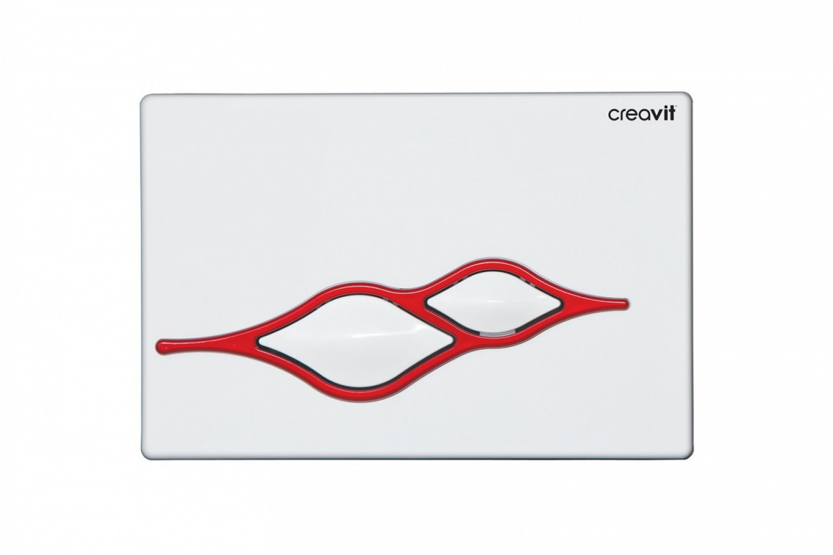 Кнопка смыва Creavit Ufo GP1001.01 (белый/красный)