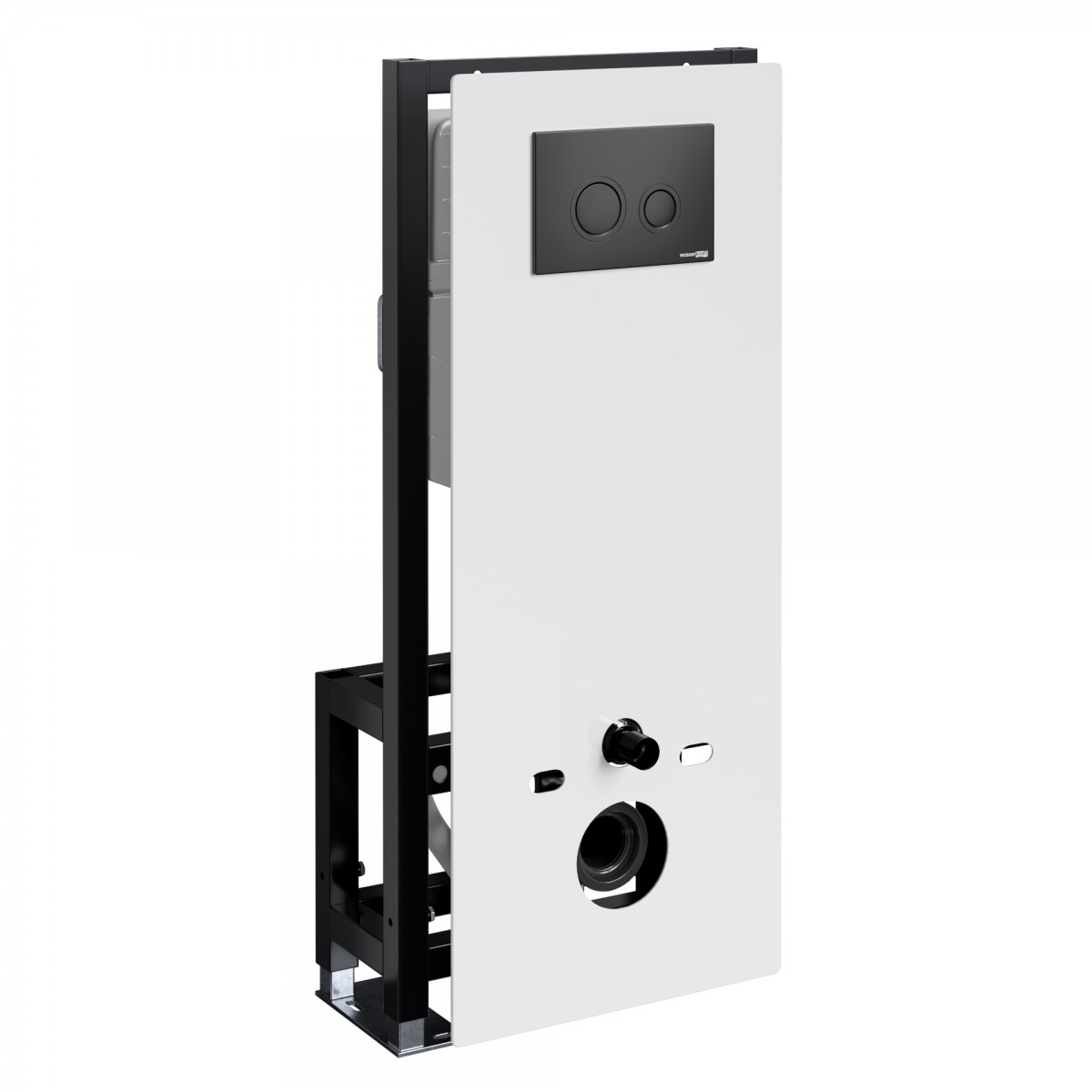 Инсталляция для подвесного унитаза WasserKraft Glan 66TLT.010.ME.WH.MB01 (цвет клавиши черный матовый)