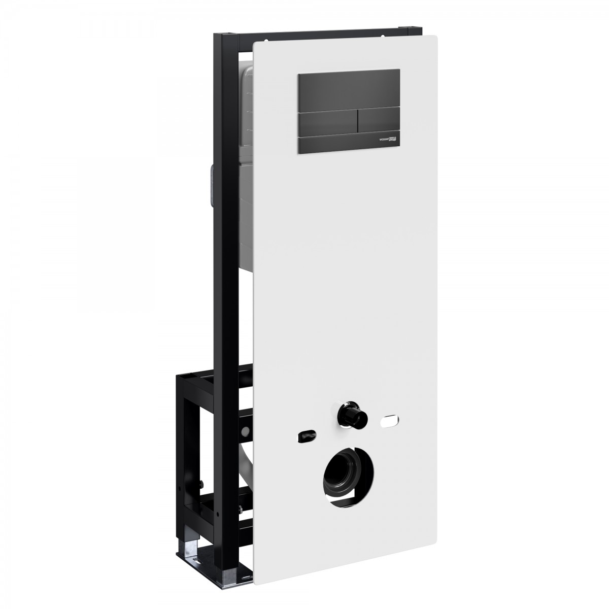 Инсталляция для подвесного унитаза WasserKraft Glan 66TLT.010.ME.WH.MB04 (цвет клавиши чёрный матовый)