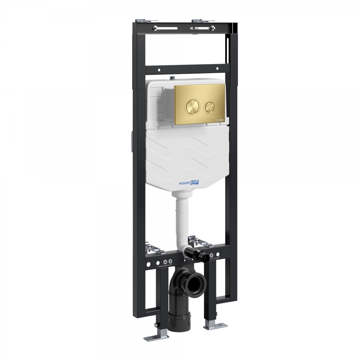 Инсталляция для подвесного унитаза WasserKraft Dinkel 58TLT.010.ME.MG01 (цвет клавиши золото матовое)